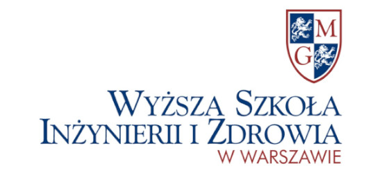 logo: PATRON HONOROWY: <br><br> Wyższa Szkoła Inżynierii i Zdrowia w Warszawie